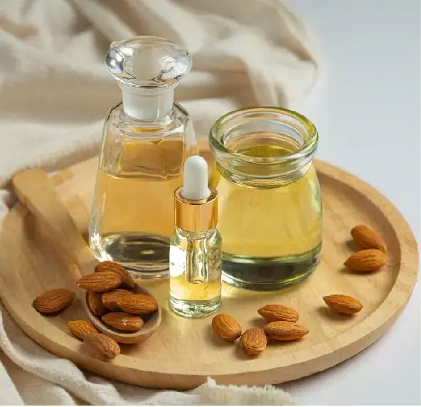 almond oil in jug