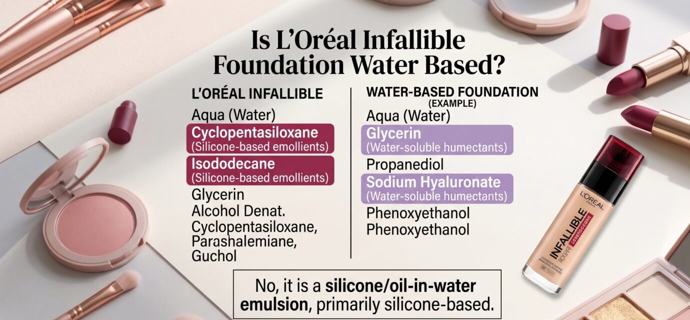 Is L’Oréal Infallible foundation water based guide