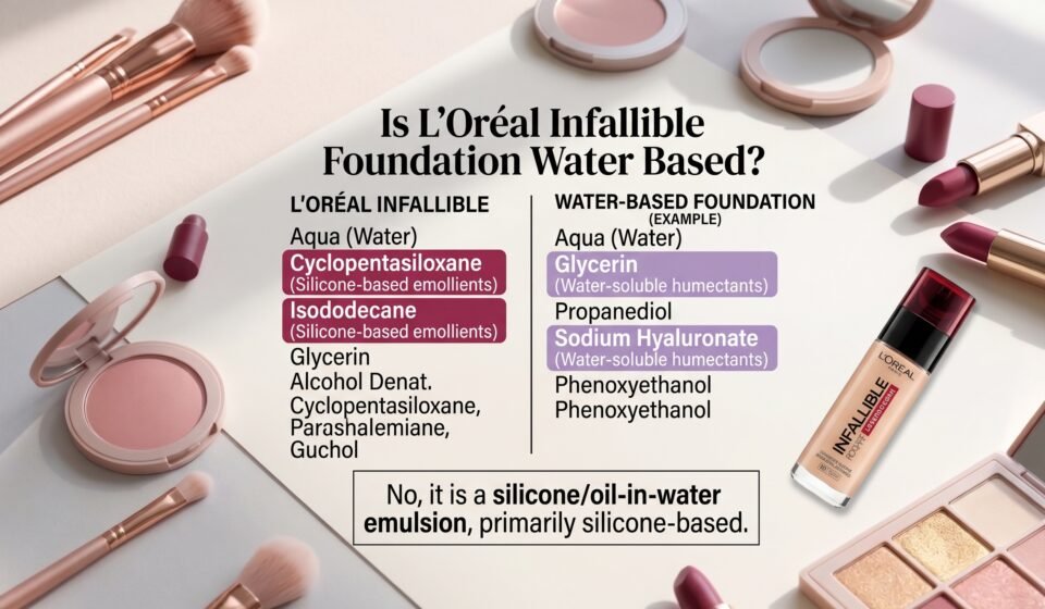 Is L’Oréal Infallible foundation water based guide