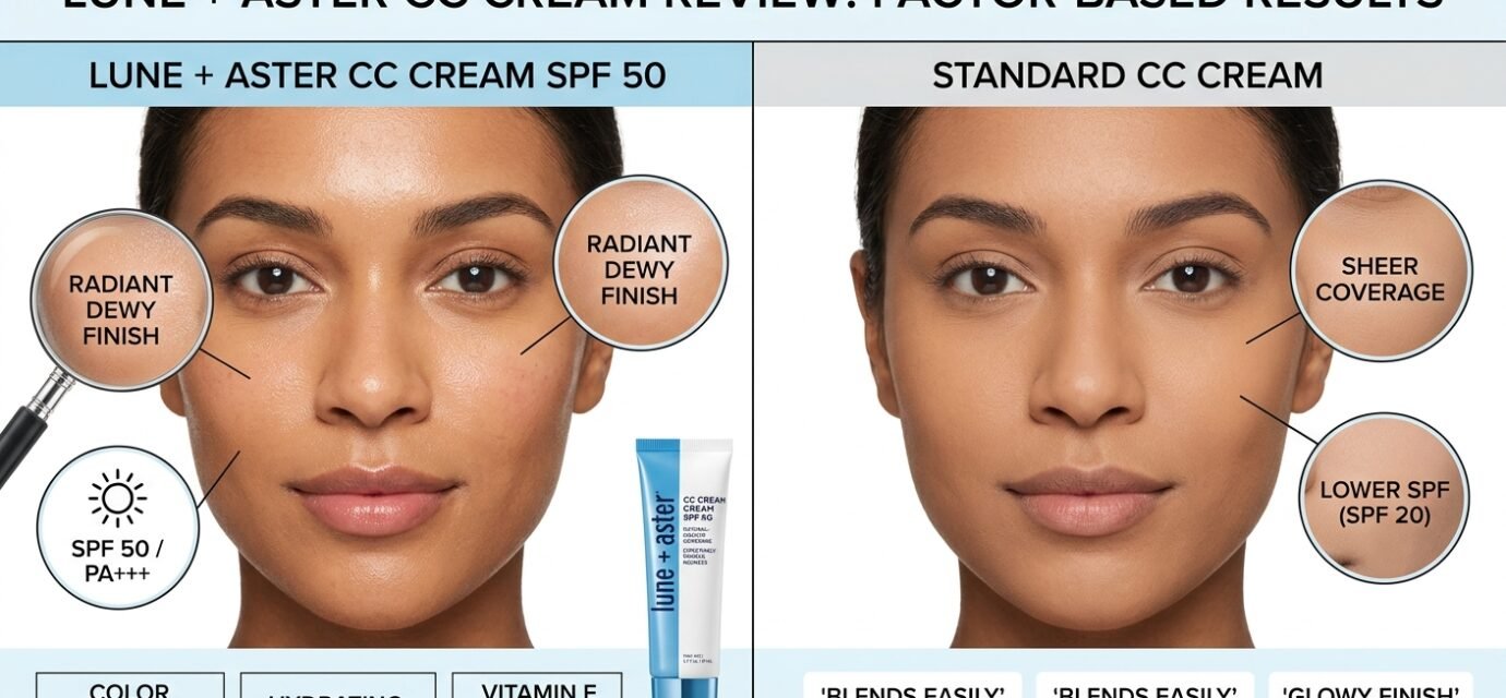 Lune + Aster CC Cream SPF 50 with dewy medium coverage