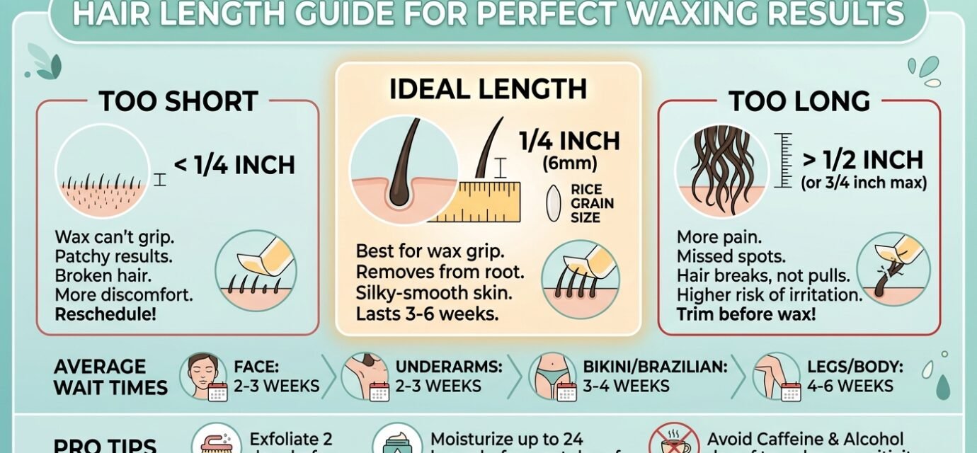 How long should hair be to wax ideal waxing hair length