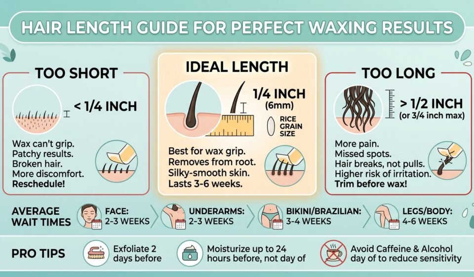 How long should hair be to wax ideal waxing hair length