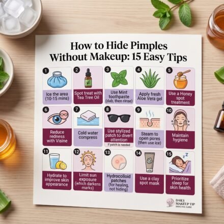 How to hide pimples without makeup using simple skincare tips
