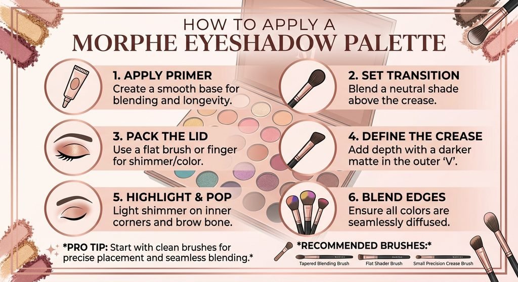 How to Apply a Morphe Eyeshadow Palette