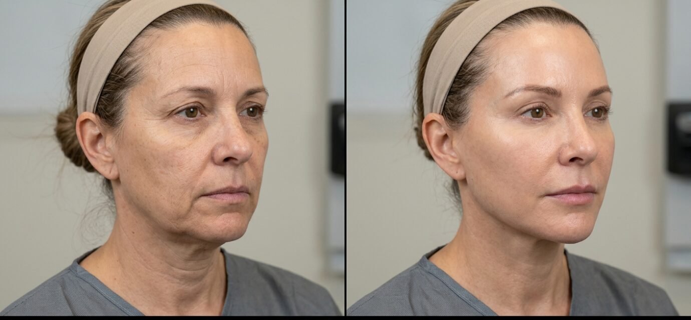 Morpheus8 before and after skin rejuvenation results