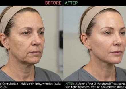 Morpheus8 before and after skin rejuvenation results