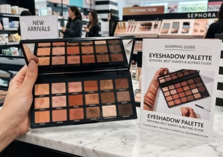 Eyeshadow palette Sephora makeup collection with neutral and colorful shades