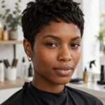 Short haircuts for black women with a confident pixie cut