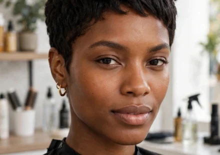 Short haircuts for black women with a confident pixie cut