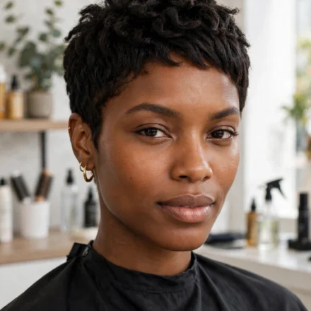 Short haircuts for black women with a confident pixie cut