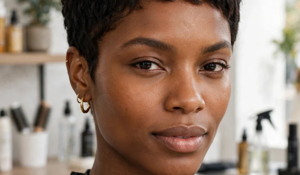 Short haircuts for black women with a confident pixie cut